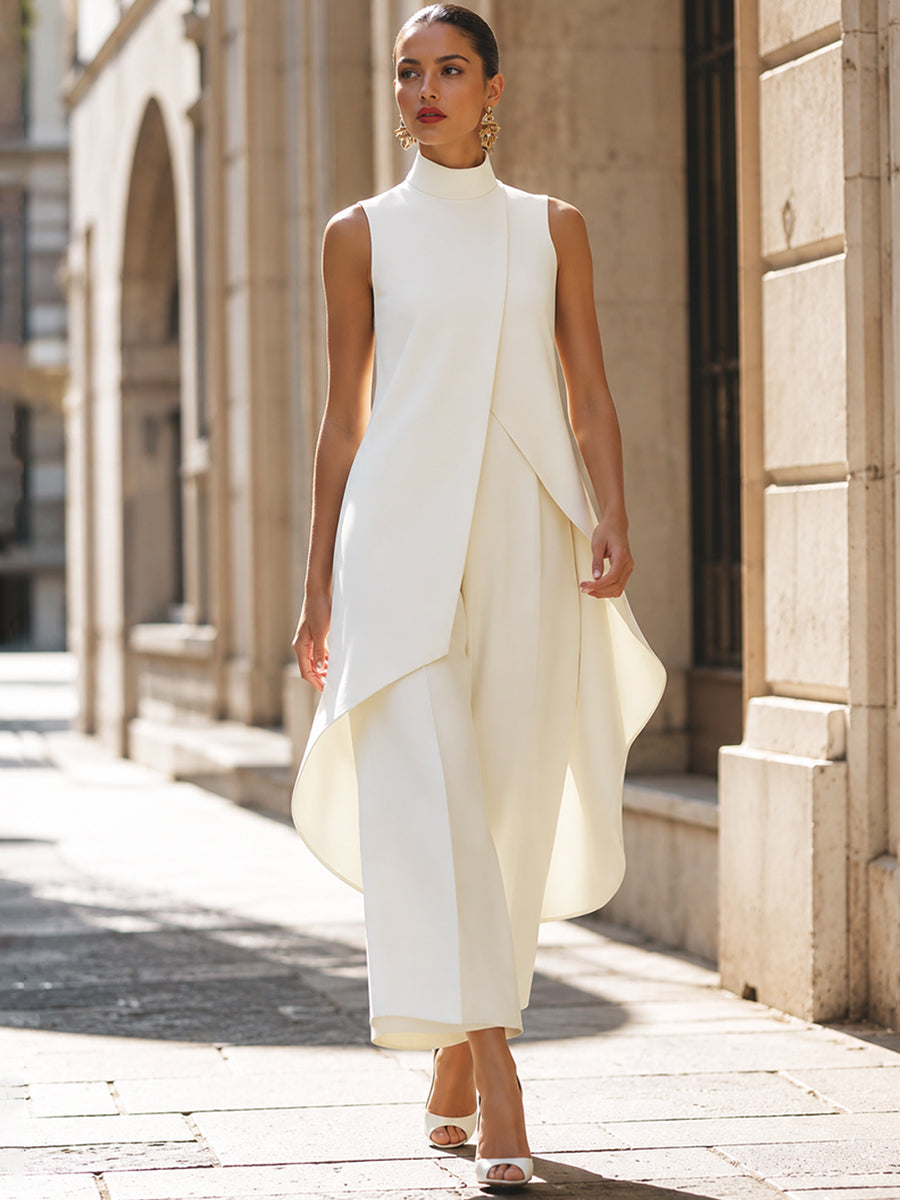 Catalina - Tuta lunga dal drappeggio elegante