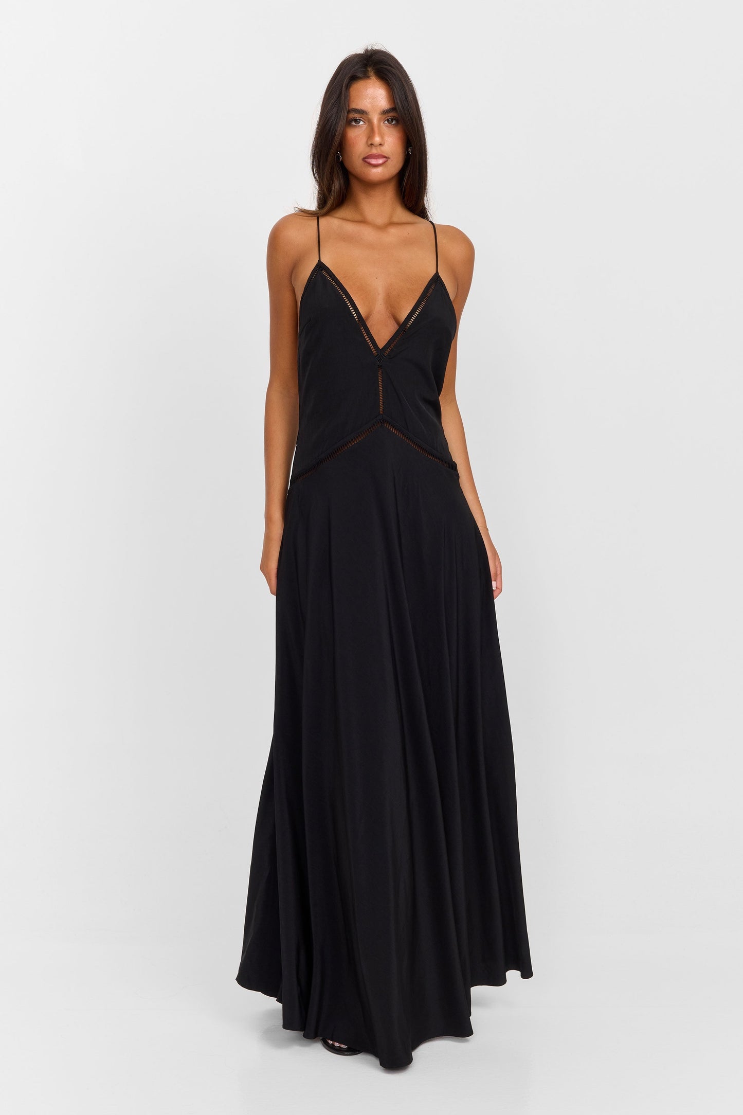 Nuria | Vestido largo Posey – Negro