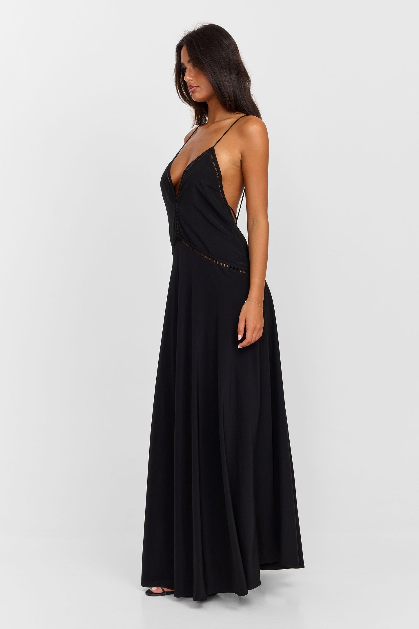 Nuria | Vestido largo Posey – Negro