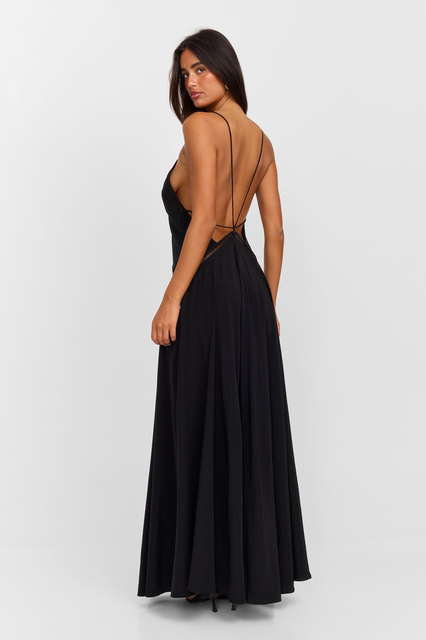 Nuria | Vestido largo Posey – Negro