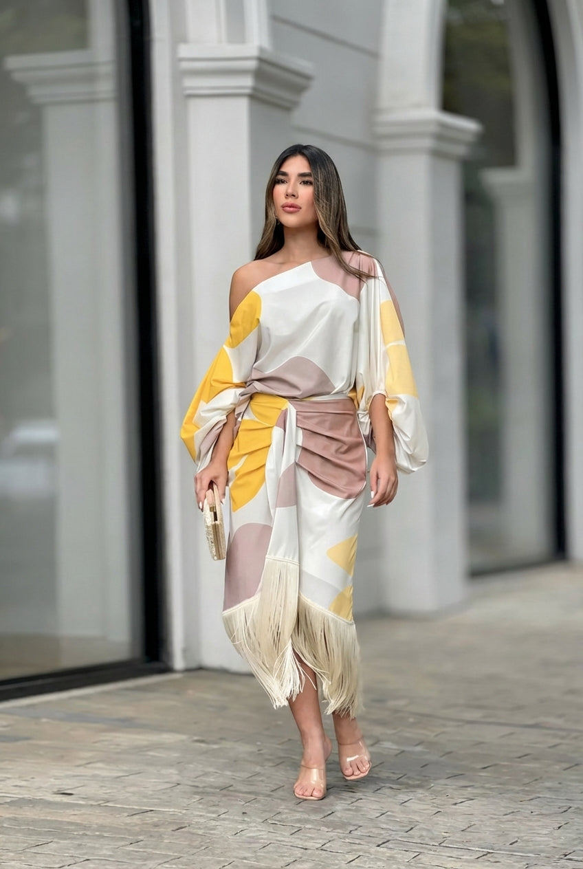 Alicia | Conjunto Dos Piezas de Punto Artesanal con Flecos